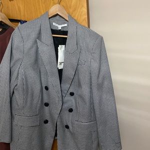 Veronica Beard Leon Dickey Jacket. Classic black & white houndstooth